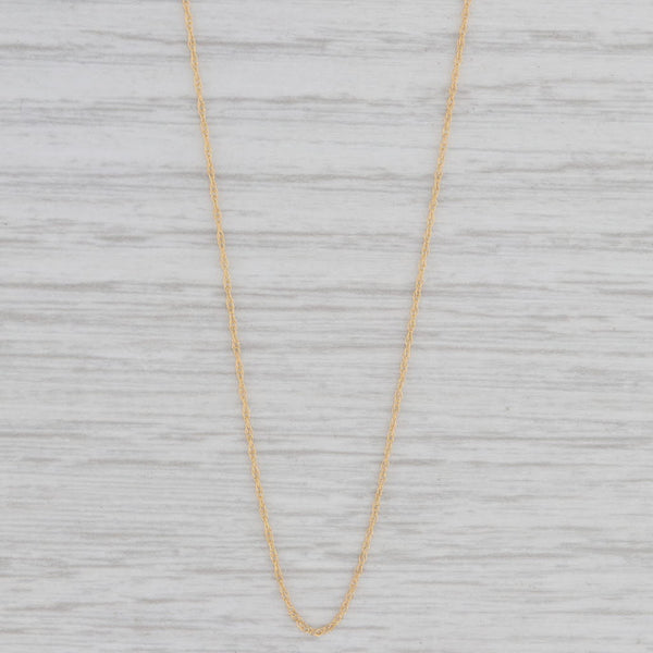 Fine Rope Chain Necklace 10k Yellow Gold 17.75" 0.7mm