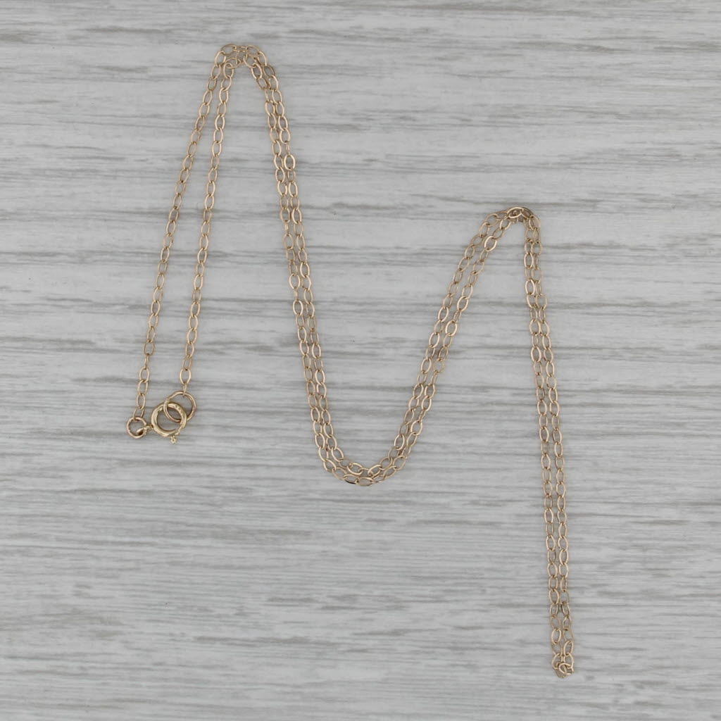 18" 1.3mm Cable Chain Necklace 14k Yellow Gold