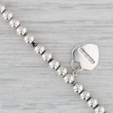 Return to Tiffany ID Heart Tag Bracelet Sterling Silver 7" Bead Chain
