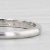 Light Gray Vintage Traub Orange Blossom Wedding Band 900 Platinum Ring Size 6