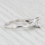 Light Gray Vintage 1.04ctw VVS2 Round Diamond Engagement Ring Platinum Size 4.5 GIA