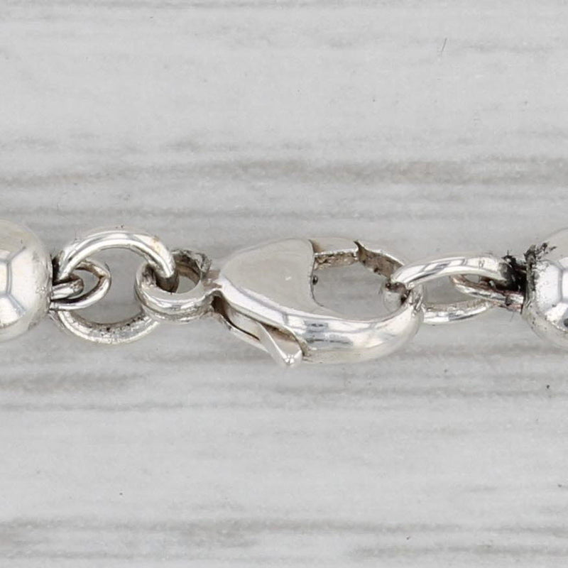 Return to Tiffany ID Heart Tag Bracelet Sterling Silver 16" Bead Necklace