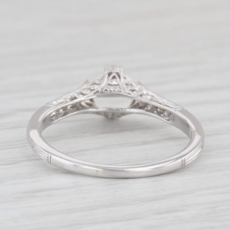 New Round Semi Mount Engagement Ring Diamond 18k Gold Size 7.75 Beverley K