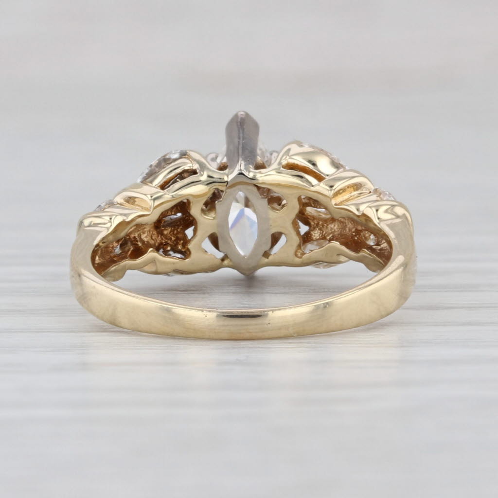 1.18ctw Marquise Diamond Engagement Ring 14k Yellow Gold Size 6.25