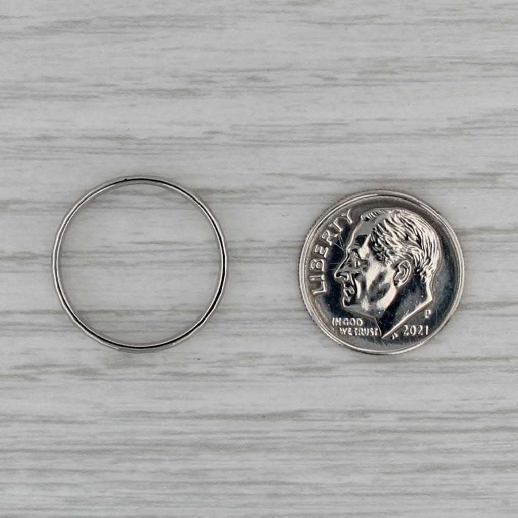 Beveled Band Ring 950 Platinum Size 6.5 Stackable Wedding Band