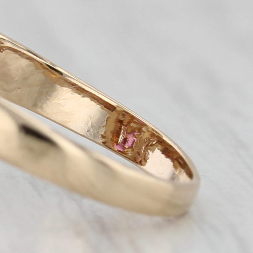 Gray 1.24ctw Tiered Diamond Ruby Ring 14k Yellow Gold Size 4.75