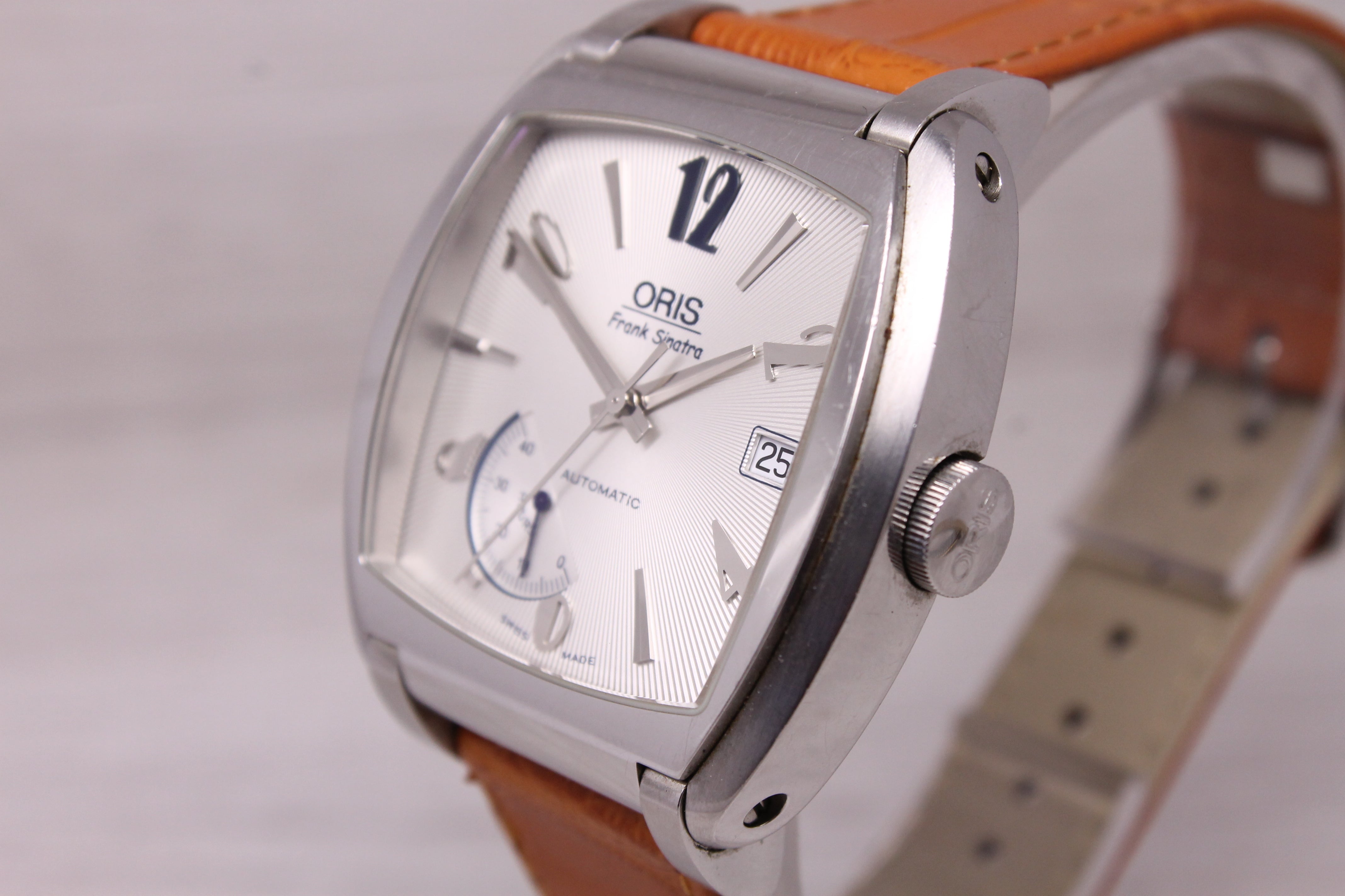 Oris Frank Sinatra Limited Edition Mens 39mm Steel Automatic Watch Power Reserve