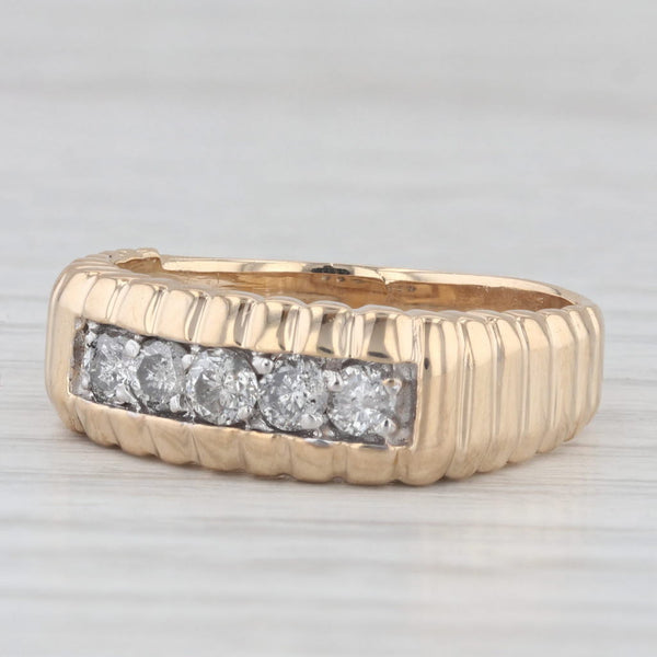 0.50ctw Diamond Ring 14k Yellow Gold Size 9 Men's Wedding Band