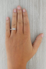 Rosy Brown 0.10ctw Diamond Ring 10k White Gold Size 7 Engagement