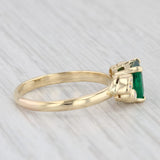 0.92ctw Emerald Diamond 18k Yellow Gold Ring Size 7 GIA