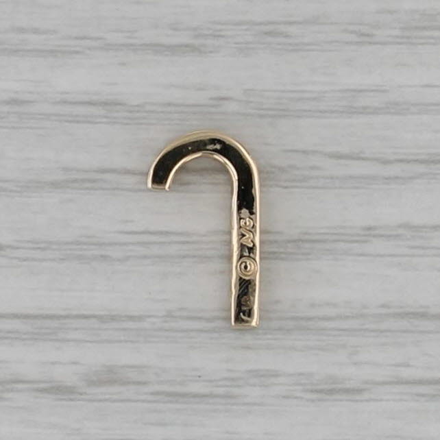 0.11ctw Diamond Letter Initial J Pendant 14k Yellow Gold Floating Drop