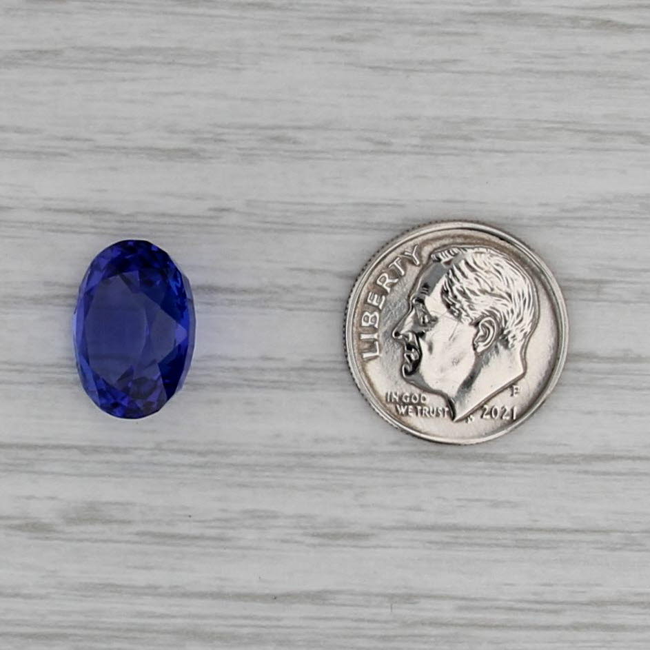9.72ct Loose Tanzanite Solitaire Oval Brilliant Cut GIA Cert For Setting
