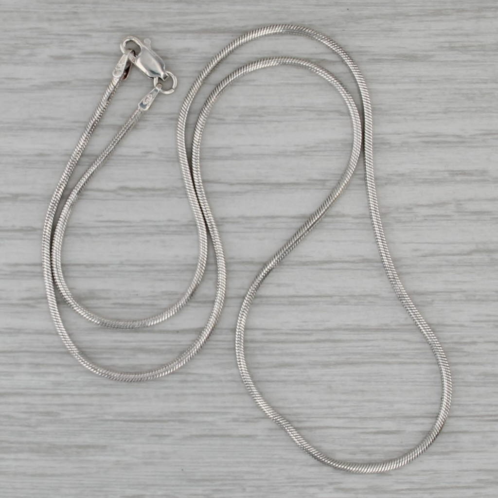18.25" 1.5mm Snake Chain Necklace Sterling Silver Milor Italy
