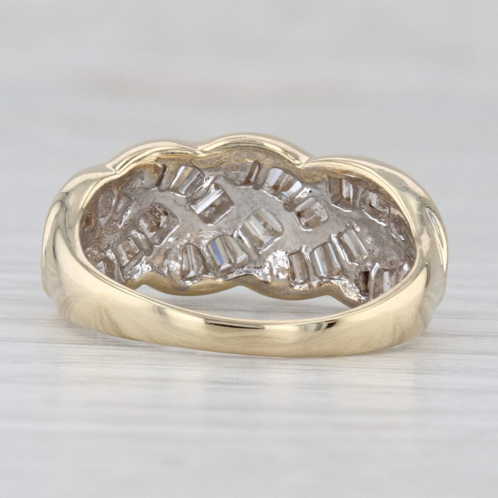 1ctw Diamond Woven Knot Work Ring 14k Yellow Gold Size 7.25