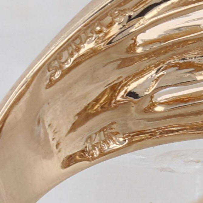 Sonia B 0.40ctw Diamond Cluster Ring14k Yellow Gold Size 10 Cocktail Moves