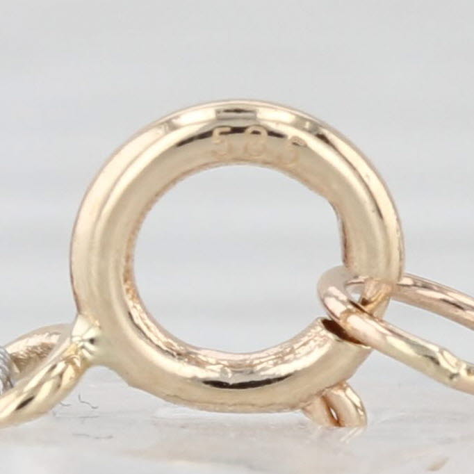 Cultured Pearl Garnet Bead Necklace 14k Yellow Gold 18"