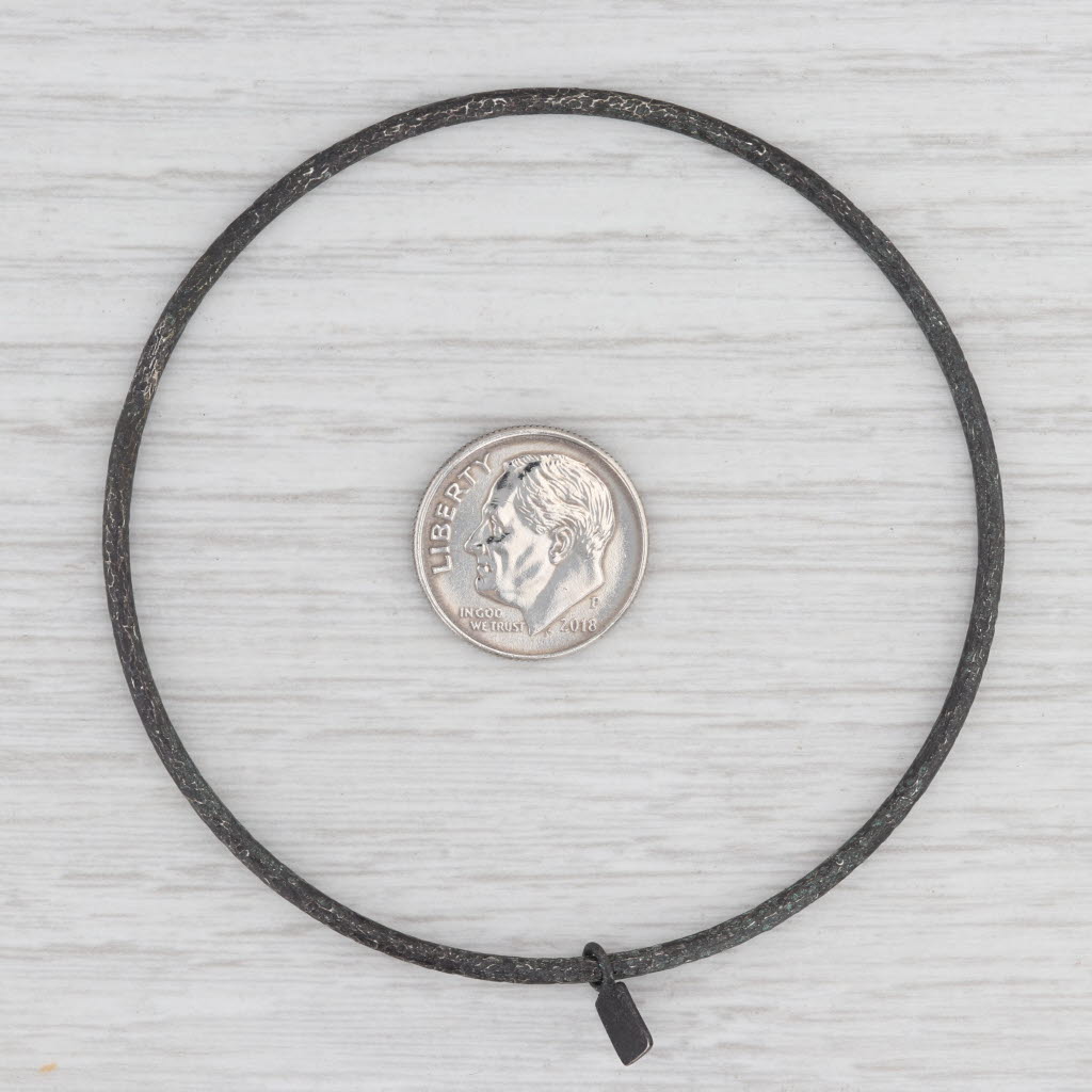 New Nina Wynn Pallas Bangle Bracelet 8" Size 3 Oxidized Sterling Silver