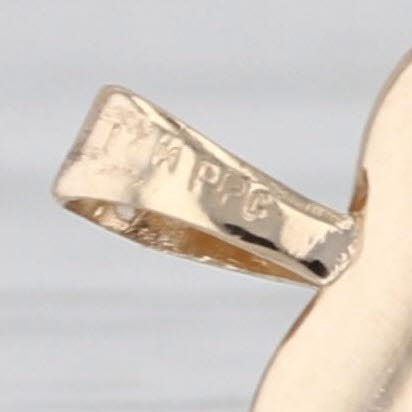 Tiny Floral Engraved Heart Photo Locket Pendant 14k Yellow Gold Charm