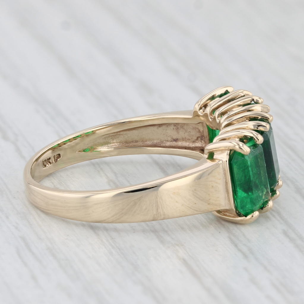 Light Gray 4.30ctw Green Quartz Ring 10k Yellow Gold Size 9