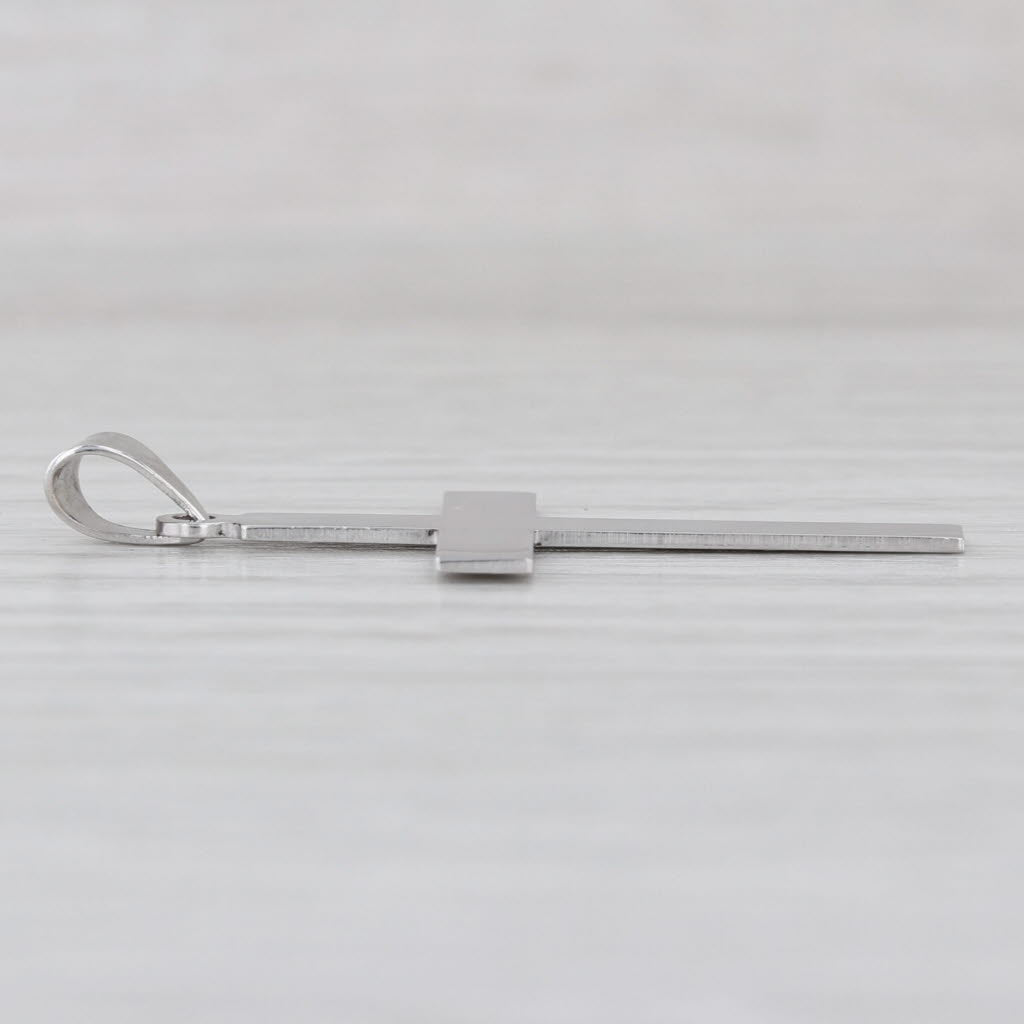 Cross Pendant 14k White Gold Polished Finish