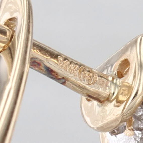 0.90ctw Diamond J-Hook Earrings 10k Yellow Gold Journey Drops