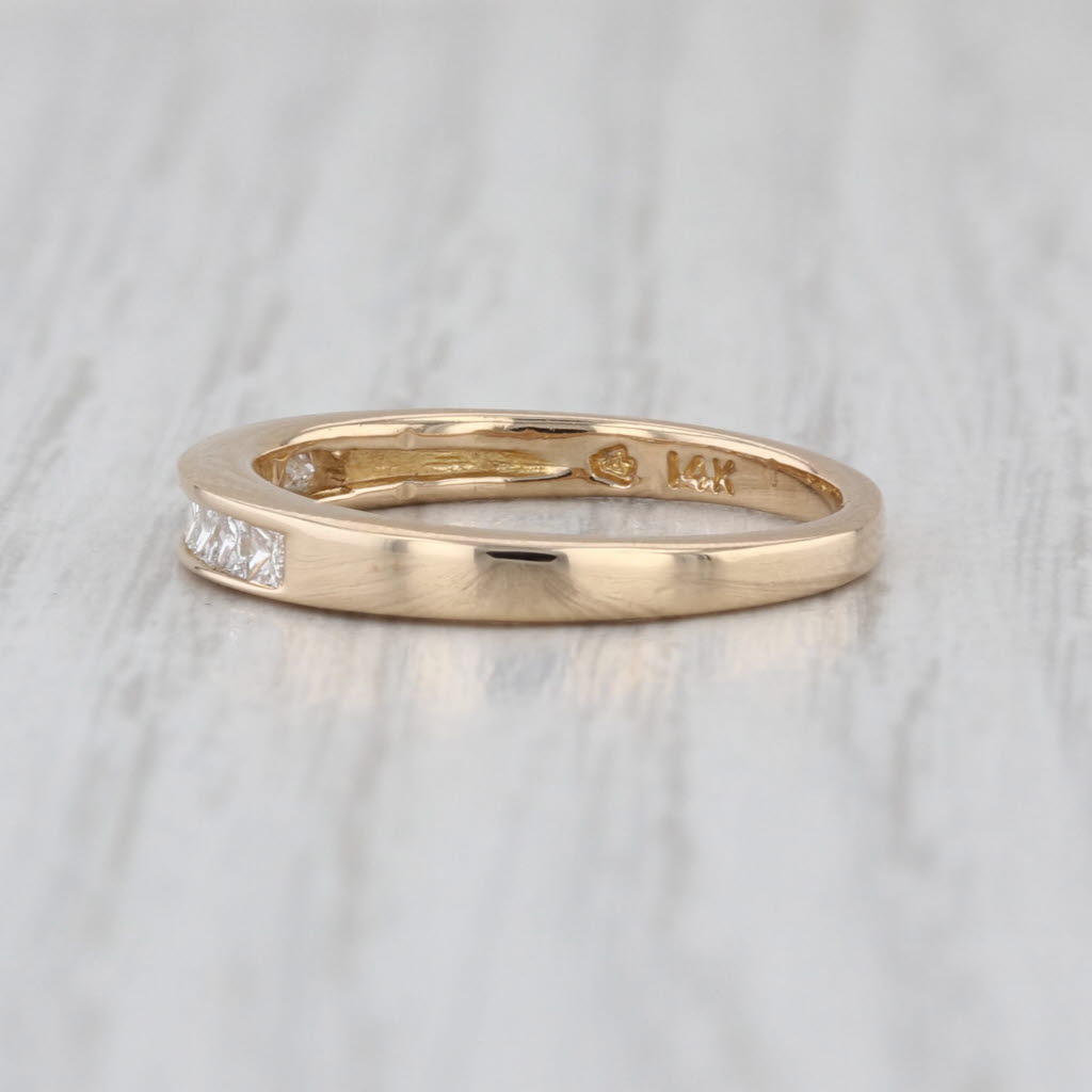 0.35ctw Diamond Wedding Band 14k Yellow Gold Stackable Anniversary Ring Size 5.5