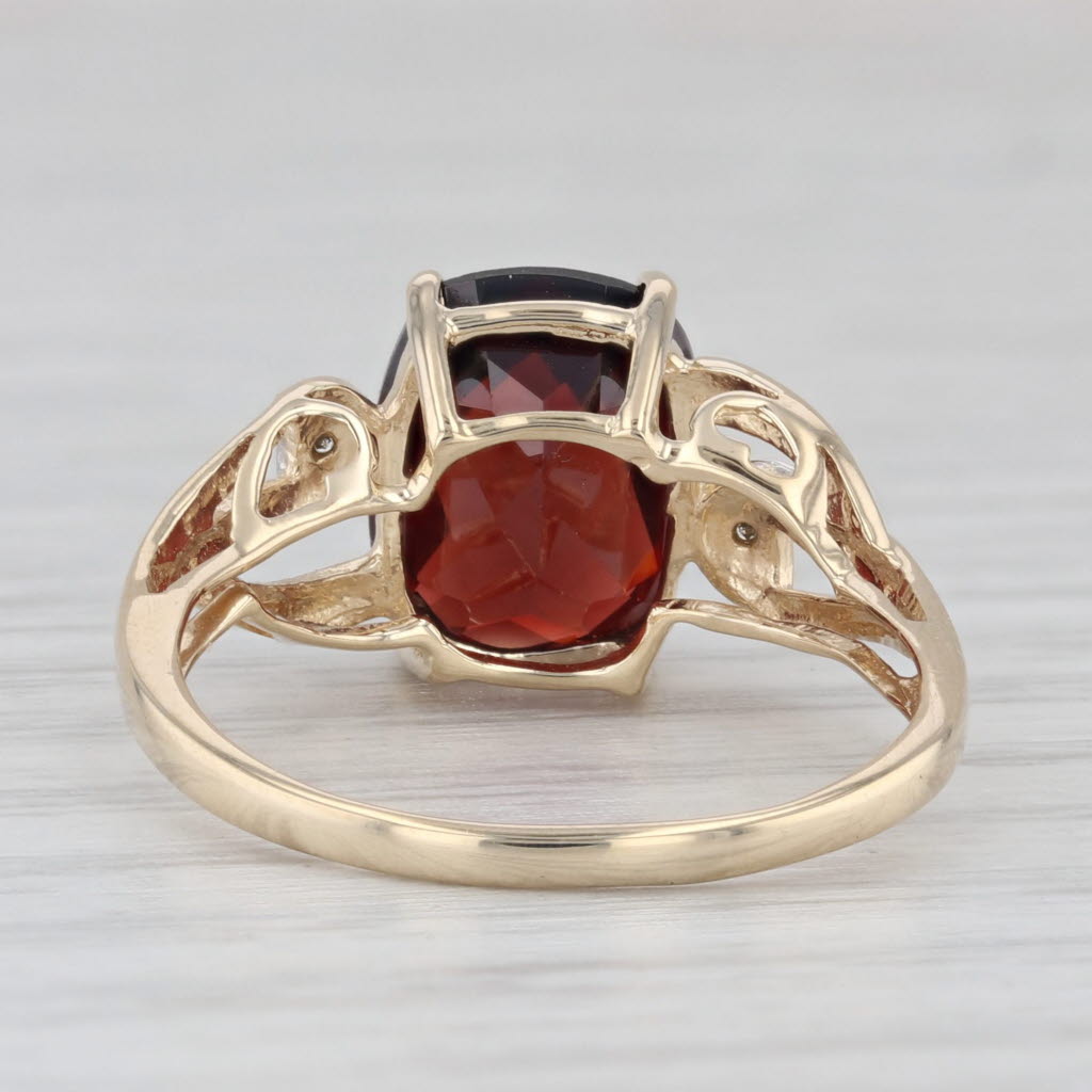 Light Gray 4.30ct Lab Created Ruby Diamond Ring 10k Yellow Gold Size 7