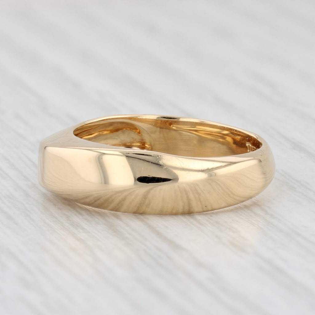 Light Gray Tiffany & Co Wave by Gehry Ring Contoured 18k Yellow Gold Size 6.25-6.5 Band