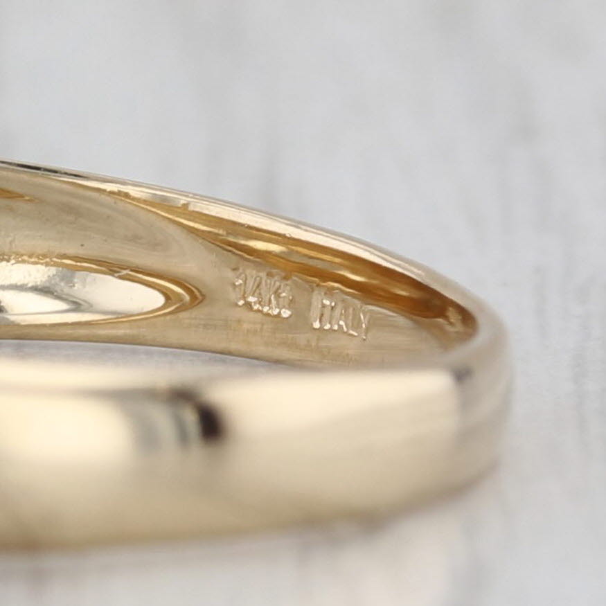 Milor Brushed Gold Ring 14k Yellow Gold Size 10.25 Stackable Wedding Band