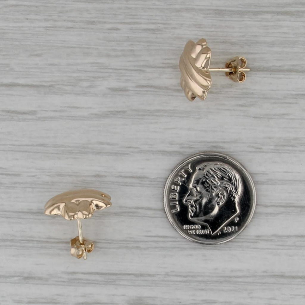 X Cross Over Stud Earrings 10k Yellow Gold Studs