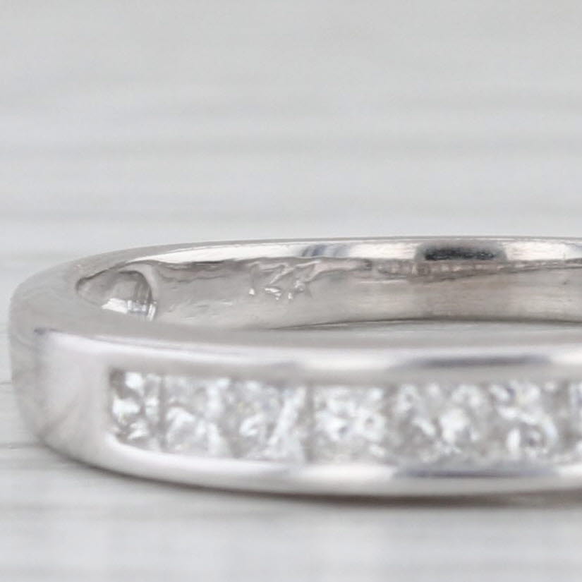 0.30ctw Diamond Wedding Band 14k White Gold Stackable Ring Size 5