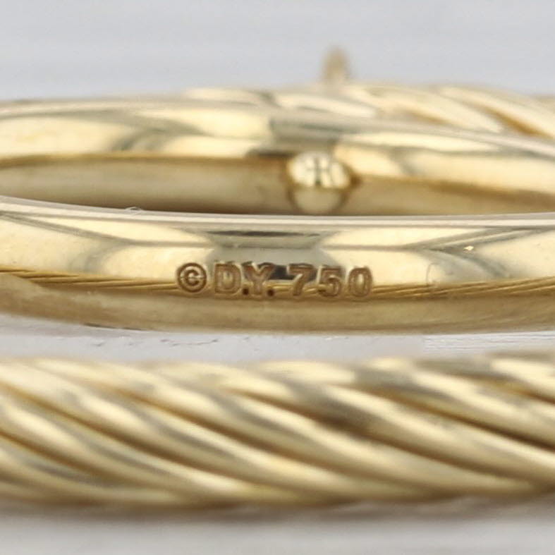 David Yurman Mobile Double Hoop Dangle Earrings 18k Yellow Gold Hook Posts