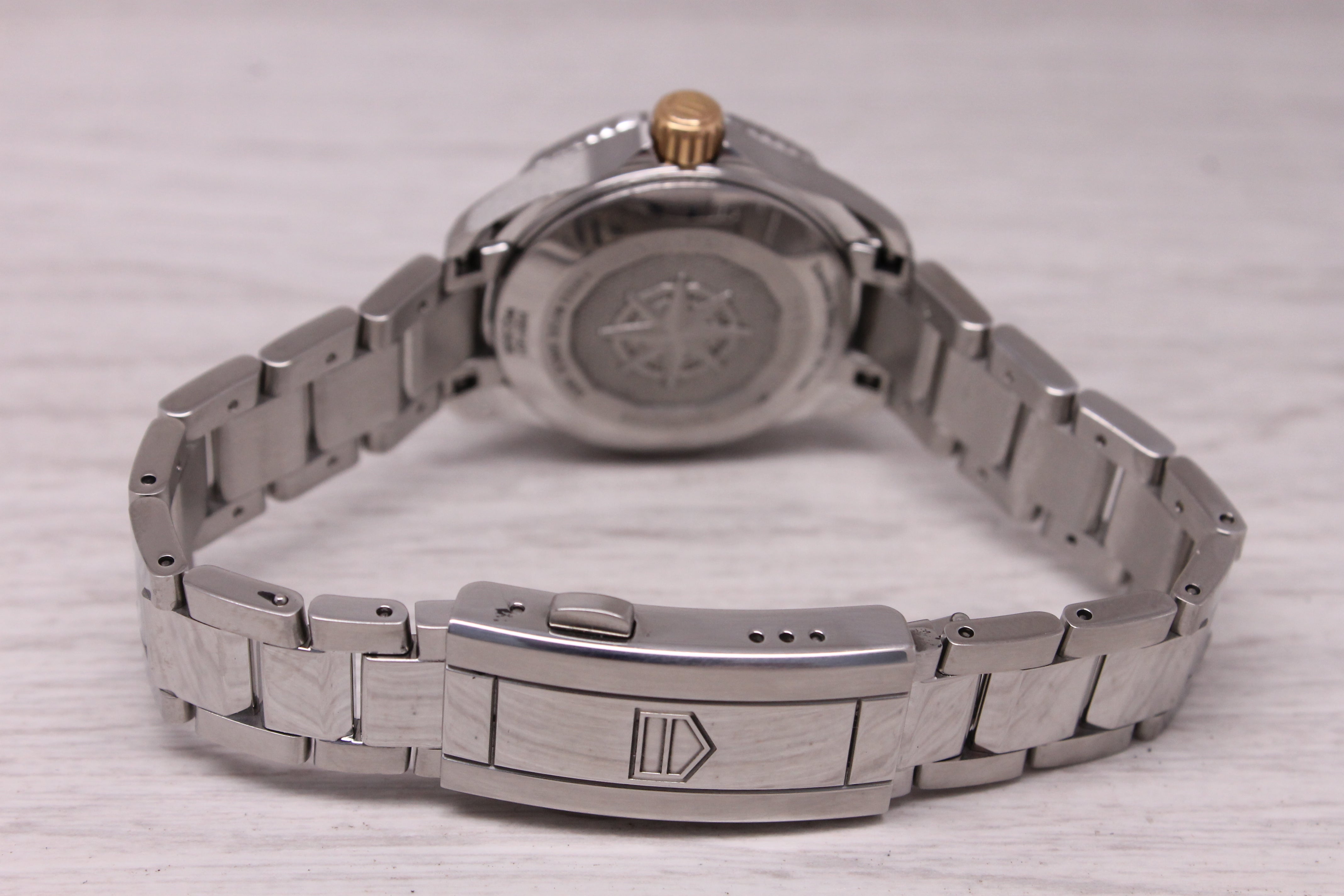 Tag Heuer Aquaracer Ladies 31mm Steel 18k Gold Watch Diamond Bezel Dial WBP1451