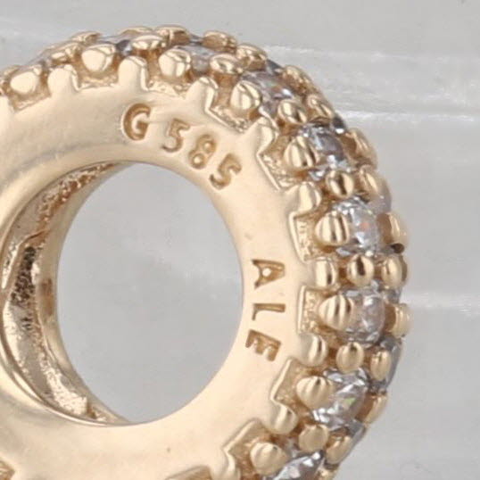 Pandora Inspiration Within Cubic Zirconia 14k Gold Spacer Charm 750835CZ