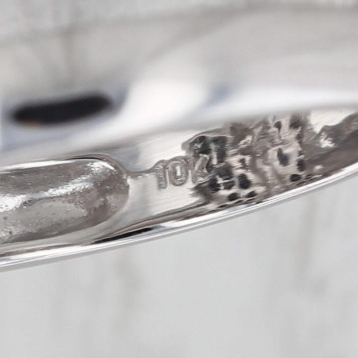 0.48ctw Black White Diamond Butterfly Ring 10k White Gold Size 7-7.25