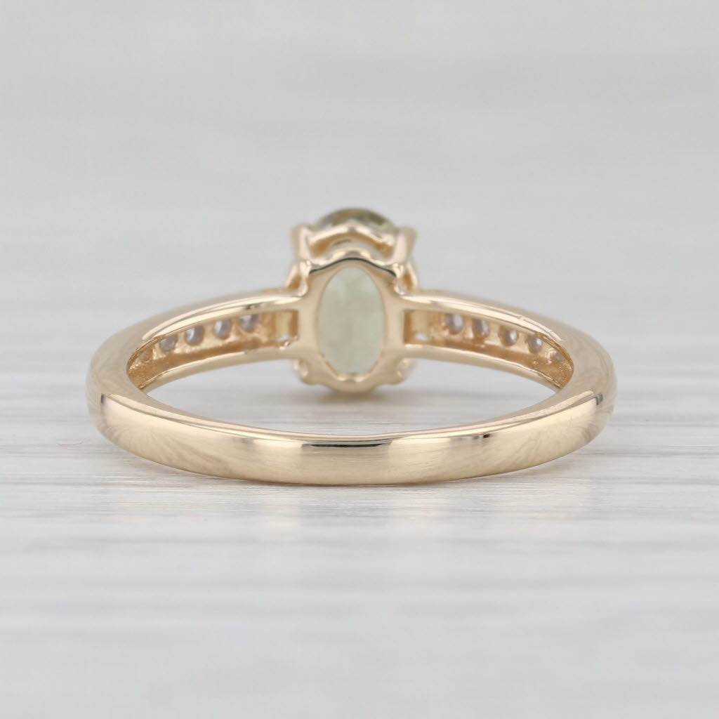 1ctw Oval Diaspore Csarite Diamond Ring 14k Yellow Gold Size 5 COA