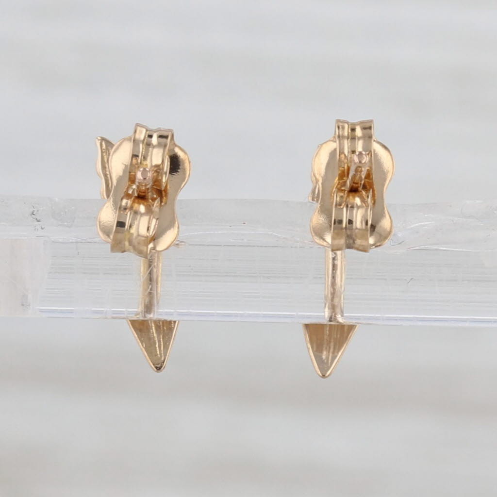 Small Arrow Stud Earrings 21k Yellow Gold Studs