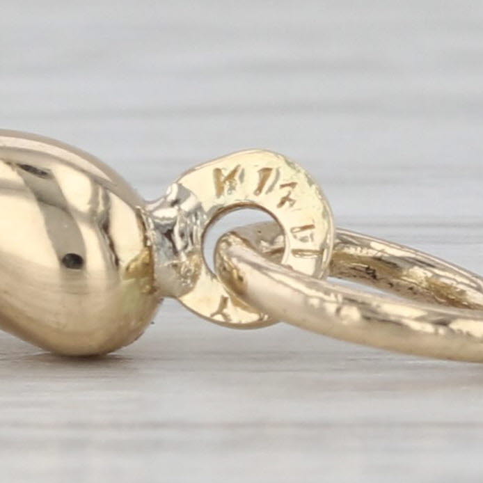 Vintage Italian Horn Charm 14k Yellow Gold Talisman Good Luck Pendant