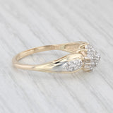 0.18ctw Diamond Cluster Engagement Ring 10k Yellow Gold Size 7.5