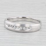 Light Gray Diamond Men's Wedding Band 10k White Gold Size 12.75 Ring