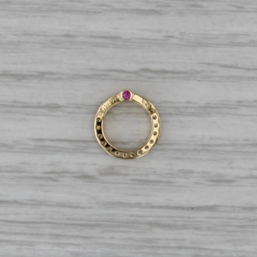 Roberto Coin 0.15ctw Diamond Eternity Circle Pendant 18k Yellow Gold Small Drop