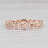 Light Gray New 0.10ctw Stackable Diamond Cluster Ring 18k Rose Gold Size 7 Wedding Band