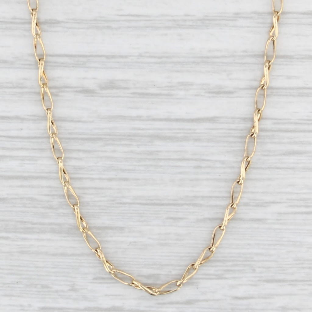 24" 18k Yellow Gold Curb Chain Necklace 2mm Milor Italy