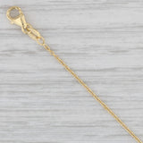 New Cable Chain Necklace 14k Yellow Gold Adjustable 16-18" 1.1mm