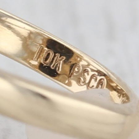 Onyx Diamond Signet Ring 10k Yellow Gold Heart Size 6