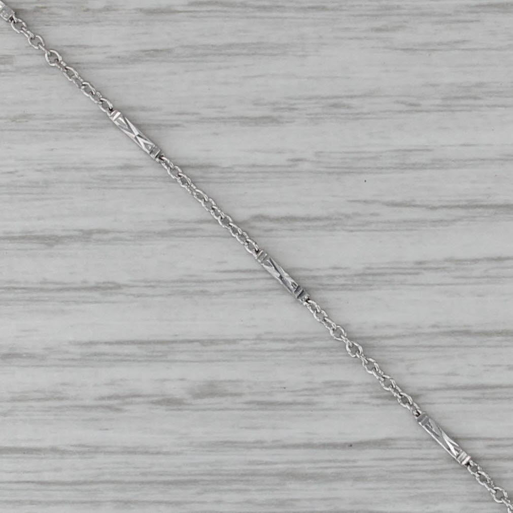 Bar & Cable Chain Necklace 995 Platinum 6.5" 1.4mm