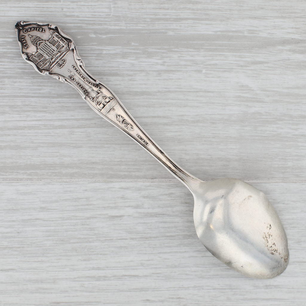 Laurens Iowa Souvenir Spoon Sterling Silver Vintage Figural 5 3/4"
