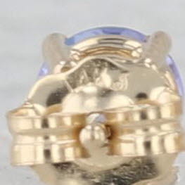 0.80ctw Round Tanzanite Stud Earrings 14k Yellow Gold Solitaire Studs