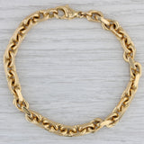 Tiffany & Co Cable Chain Bracelet 18k Yellow Gold 8.5" 6.5mm Germany Box Pouch