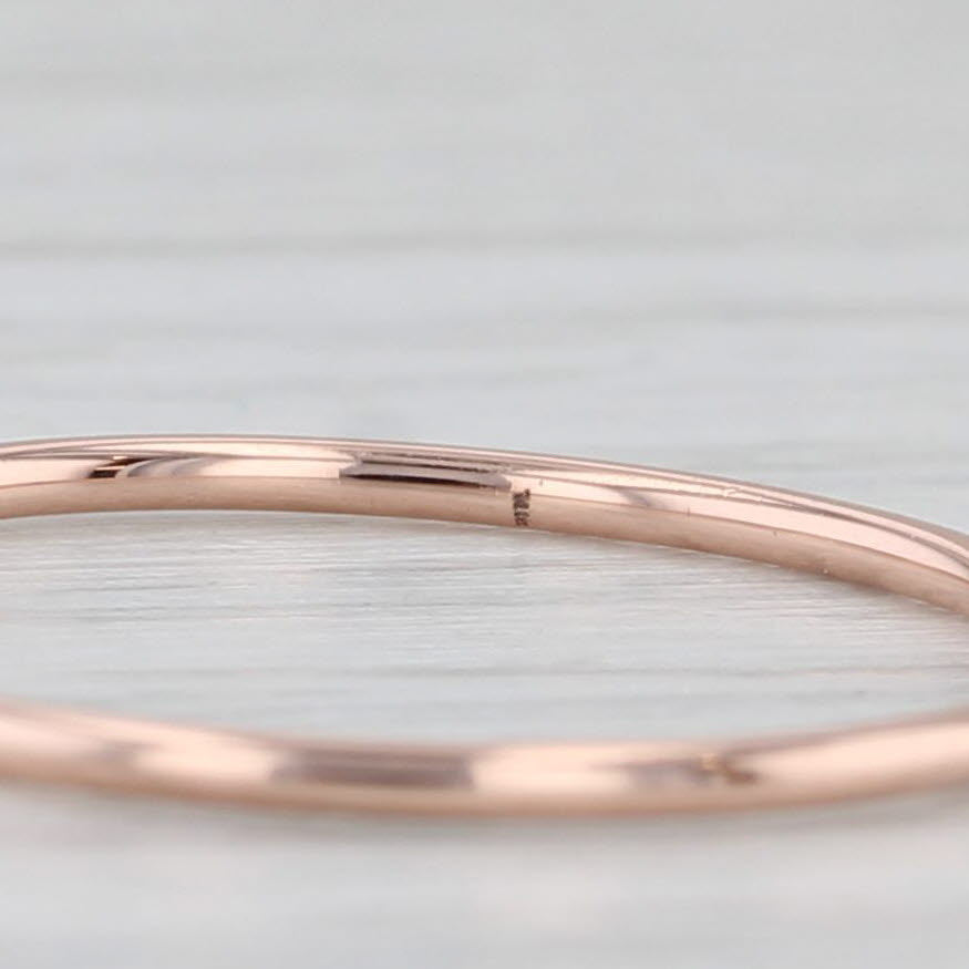 Light Gray Rose Gold Band 10k Stackable Size 6.5 Wedding Ring